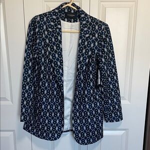 Liverpool Blue and White Patterned Blazer NWT!